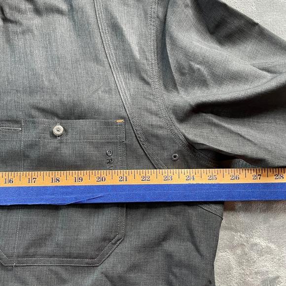 ORVIS Mens Dark Gray Short Sleeve Button Up Shirt XL Polyester Outdoor Casual - Picture 7 of 16